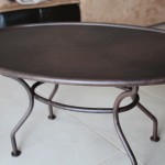 imitation rouille table basse