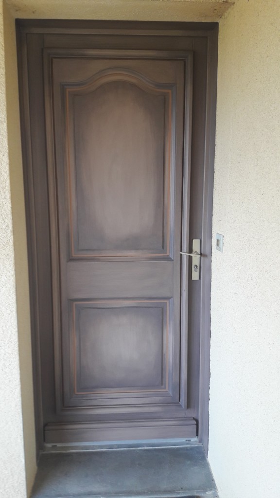 porte entrée patine acryl