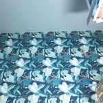 papier oiseau bleu canard 1