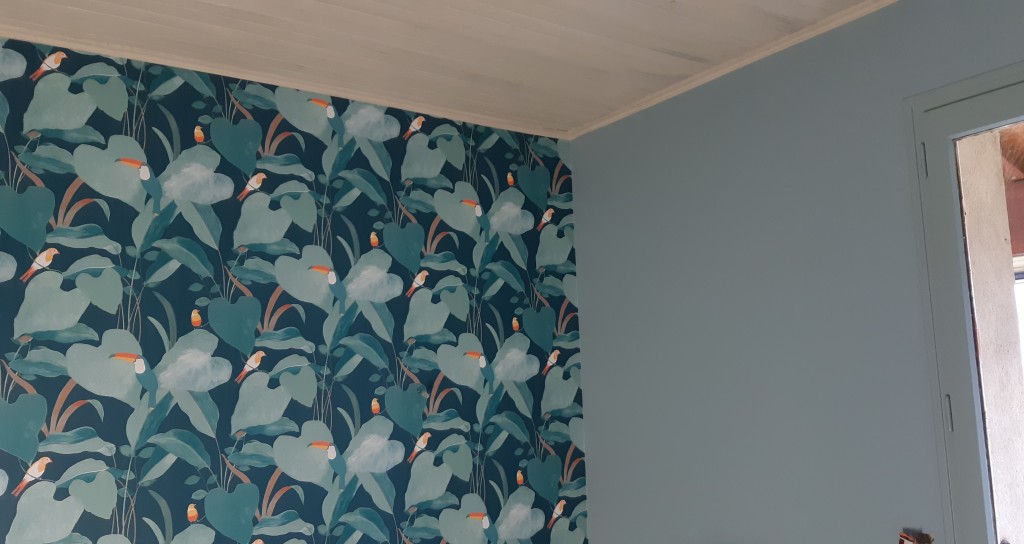 papier oiseau bleu canard 2